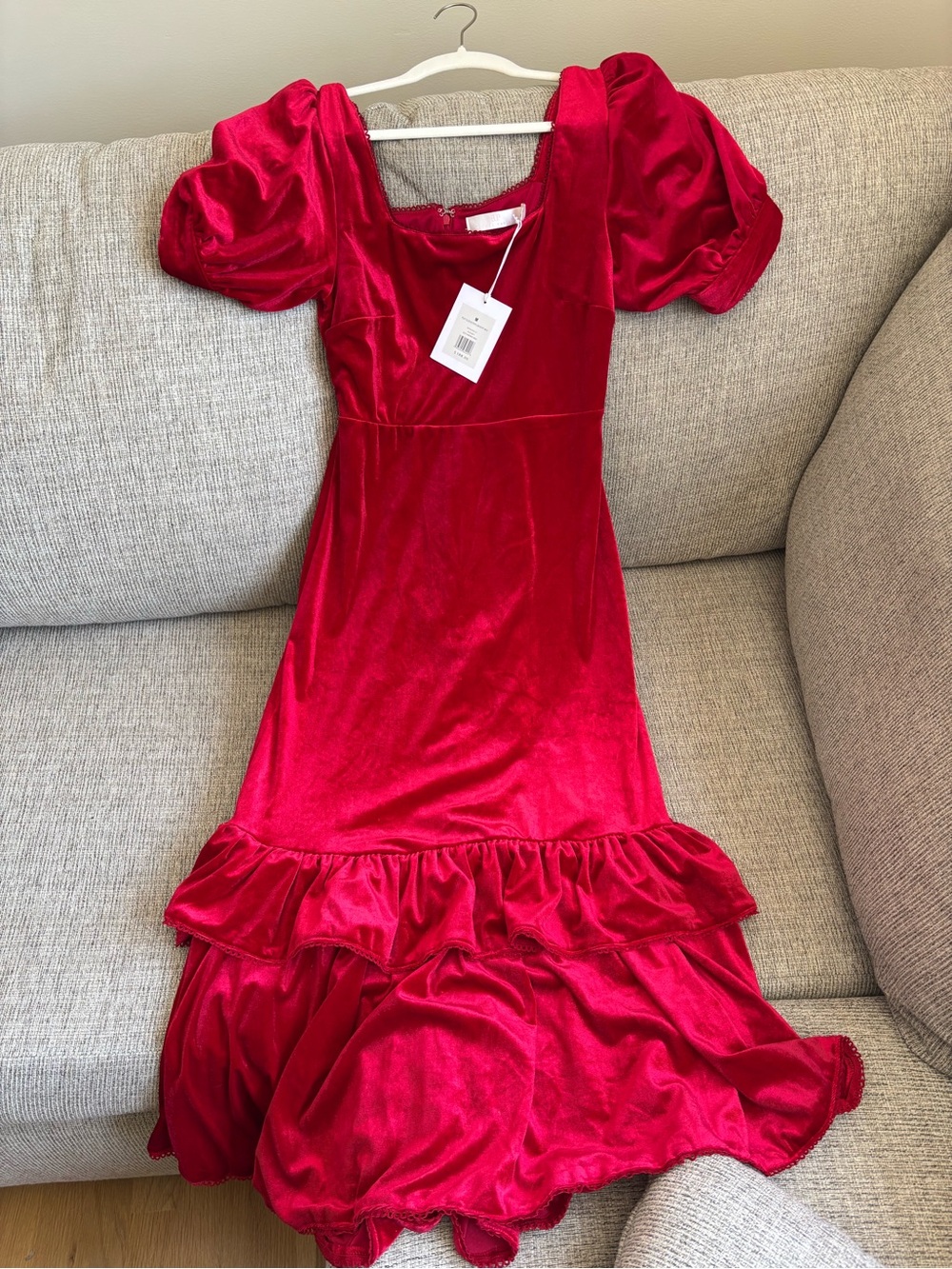 Rachel Parcell Red Velvet Dress